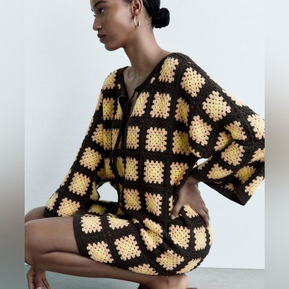 Zara Limited Edition Crochet Dress New - Picture 10 of 13